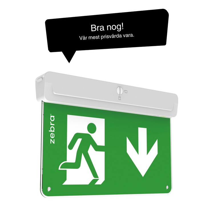 Hänvisningsarmatur Zebra Sign IP20