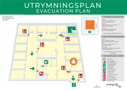 Utrymningsplan revidering 2D / 3D