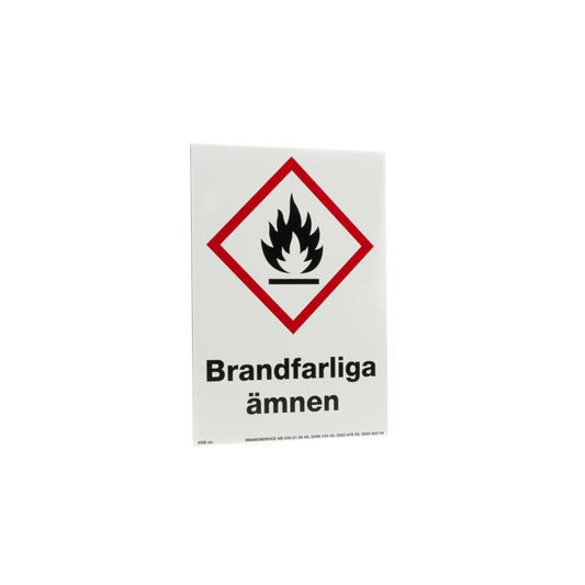 Skylt Brandfarliga ämnen