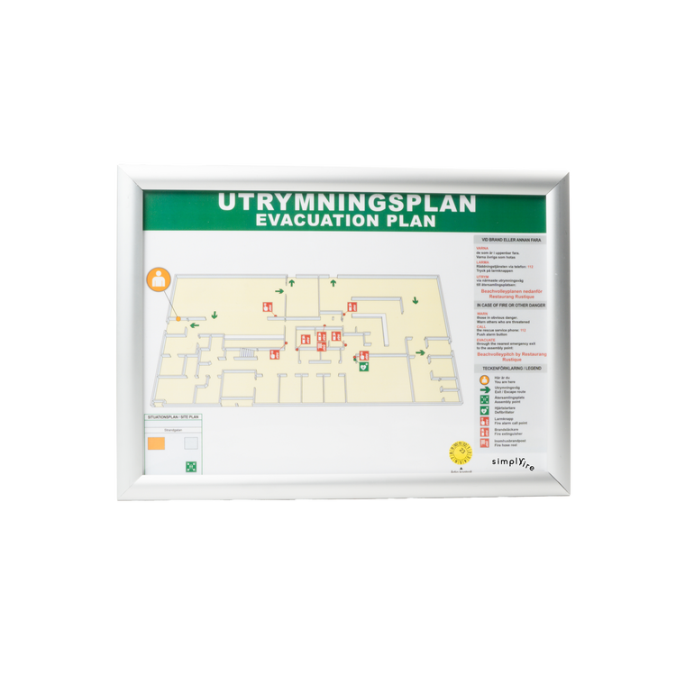 Snäppram utrymningsplan A3