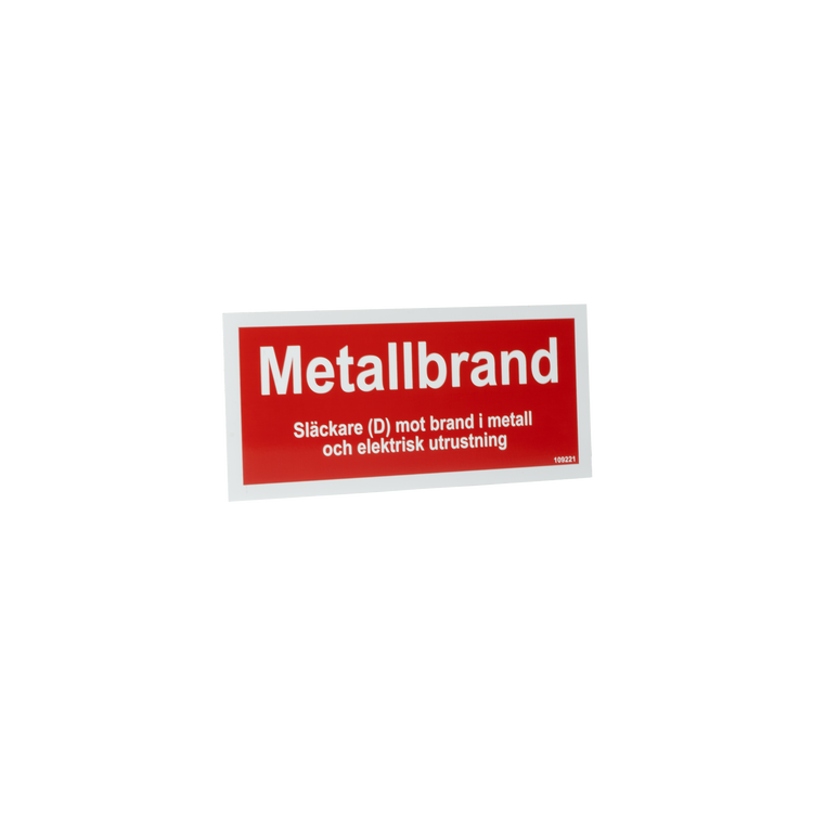 Typskylt Metallbrandsläckare