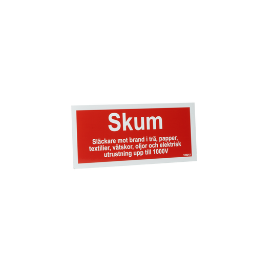 Skylt Typskylt Skum
