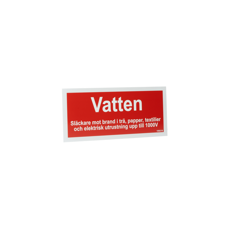 Typskylt Vattensläckare